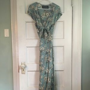 Reformation long wrap dress